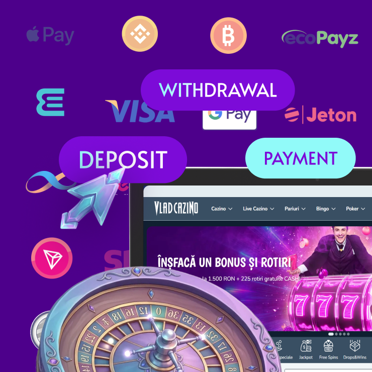 at Vlad Cazino, make deposits easily and simply