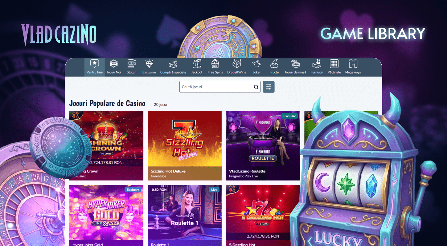 Vlad Cazino UK has a large collection of casino games online