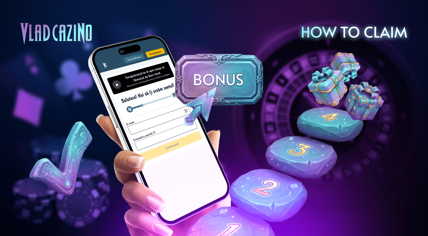You can get the Vlad Cazino bonus Online in a couple of steps