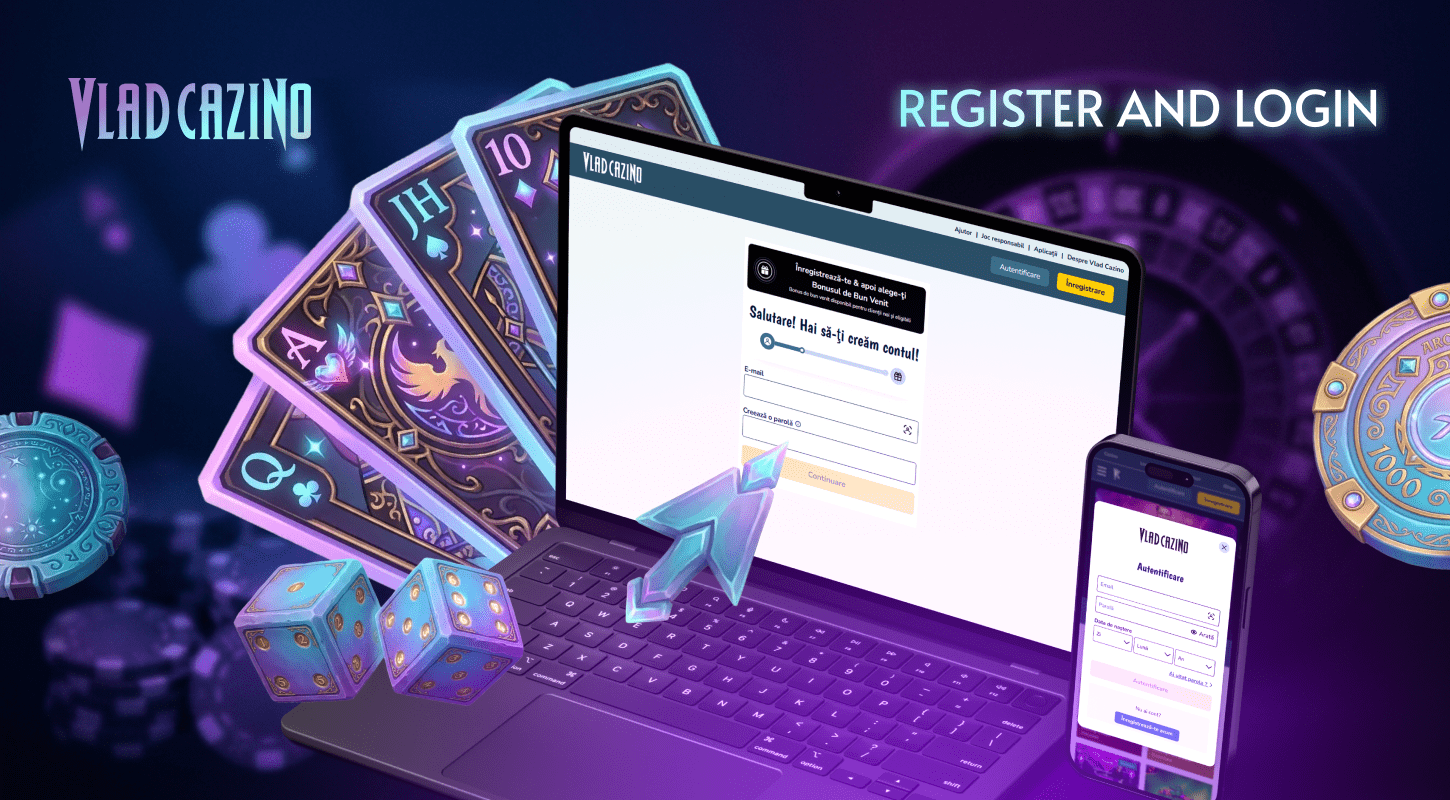 Registering and Managing your account is easy and straightforward at Vlad Cazino UK