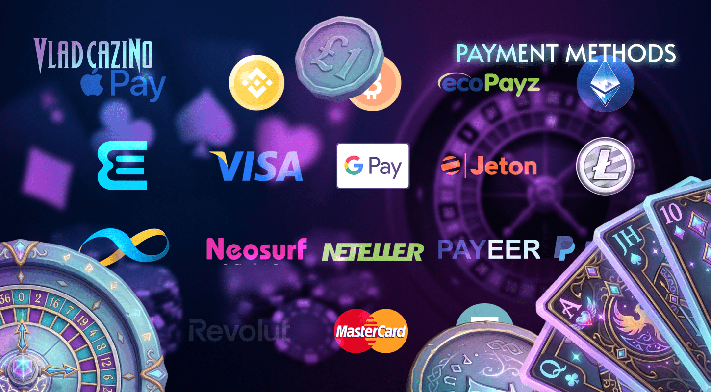 Vlad Cazino UK has various payment methods