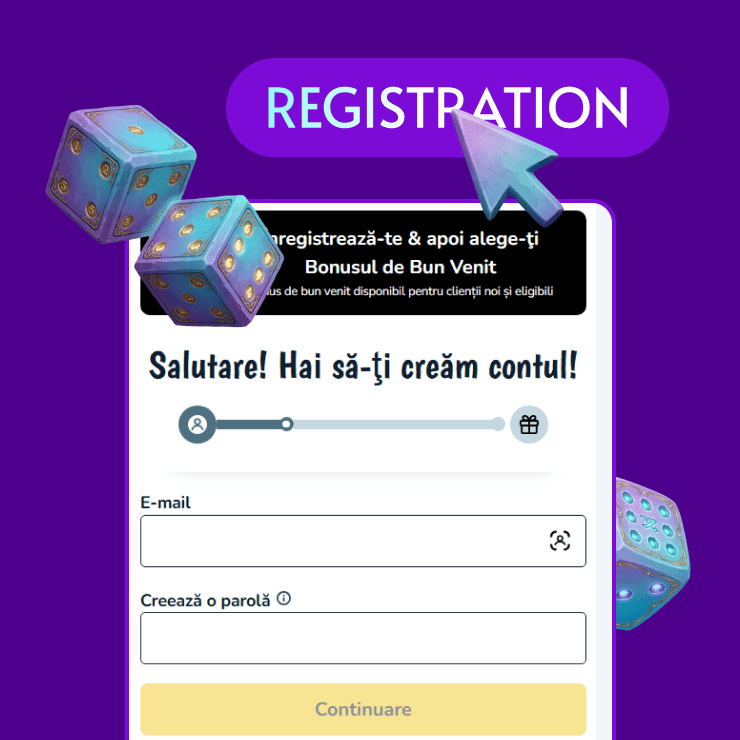 Register quickly and simply at Vlad Cazino UK