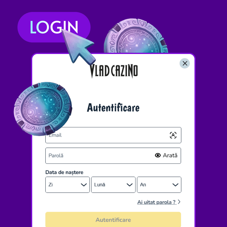 Quickly and simply log in to your Vlad Cazino Account UK