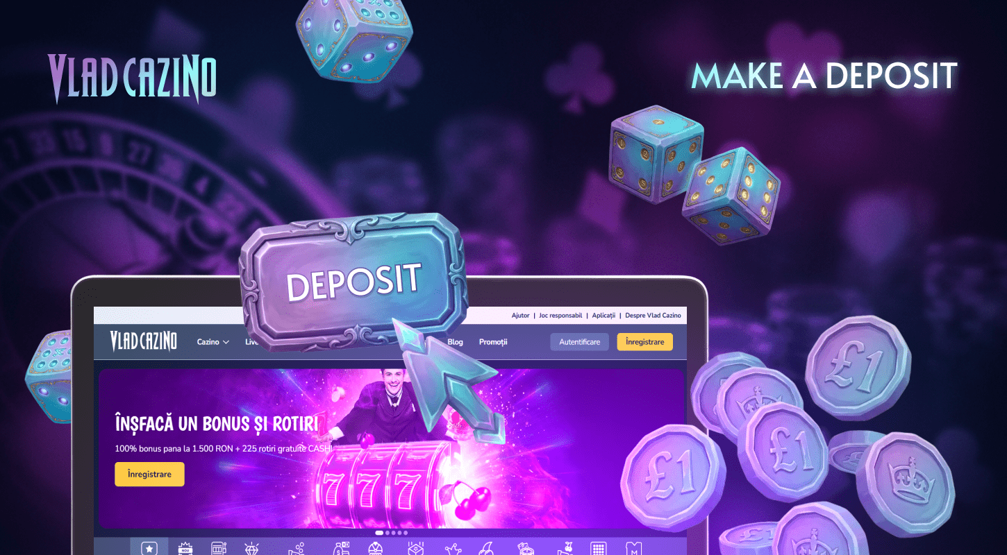 You can make a deposit in Vlad Cazino UK in a couple of steps